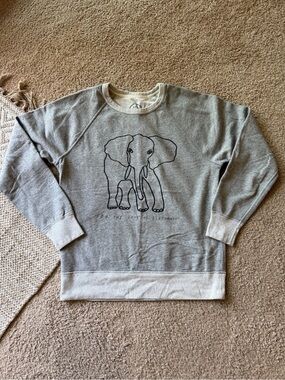 J. Crew x David Sheldrick Wildlife Trust Elephant Crewneck Sweatshirt